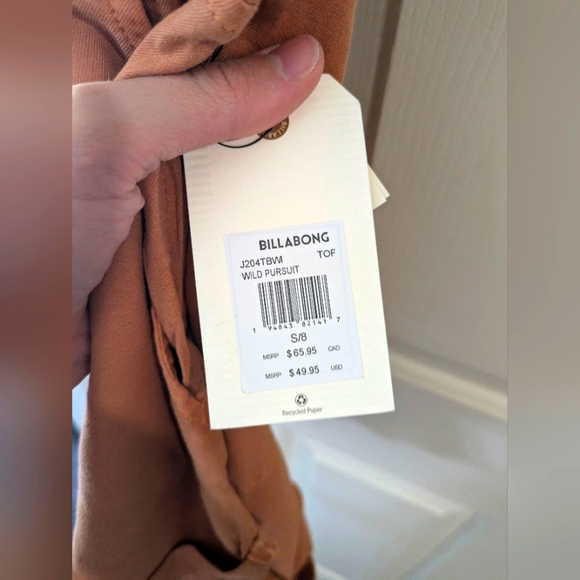 NWT Billabong Wild Pursuit Romper in Toffee, size S - Picture 9 of 16